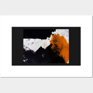 Minimal Orange on Black Posters and Art